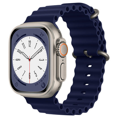 Techsuit W038 ranneke Apple Watch 49mm / 46mm / 45mm / 44mm / 42mm -sarjoille, laivastonsininen