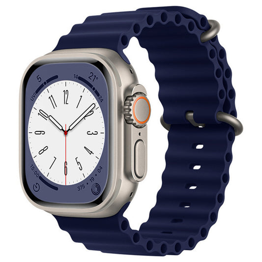 Techsuit W038 ranneke Apple Watch 49mm / 46mm / 45mm / 44mm / 42mm -sarjoille, laivastonsininen