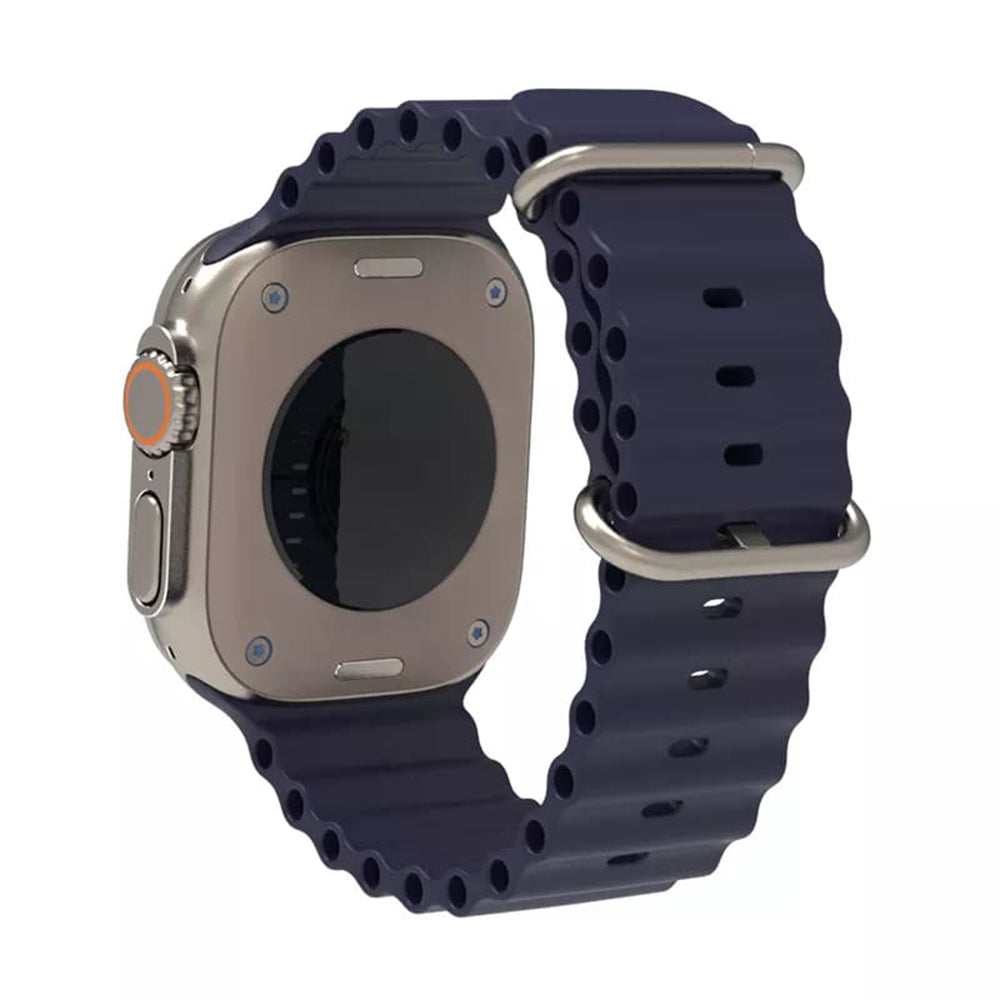Techsuit W038 ranneke Apple Watch 49mm / 46mm / 45mm / 44mm / 42mm -sarjoille, laivastonsininen