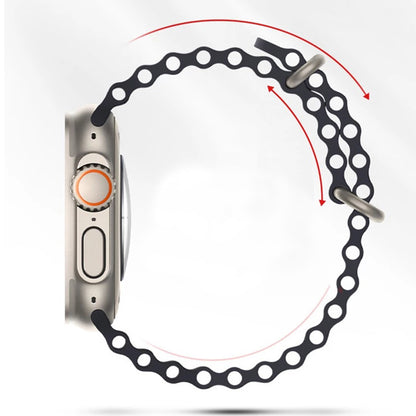 Techsuit W038 ranneke Apple Watch 49mm / 46mm / 45mm / 44mm / 42mm -sarjoille, laivastonsininen
