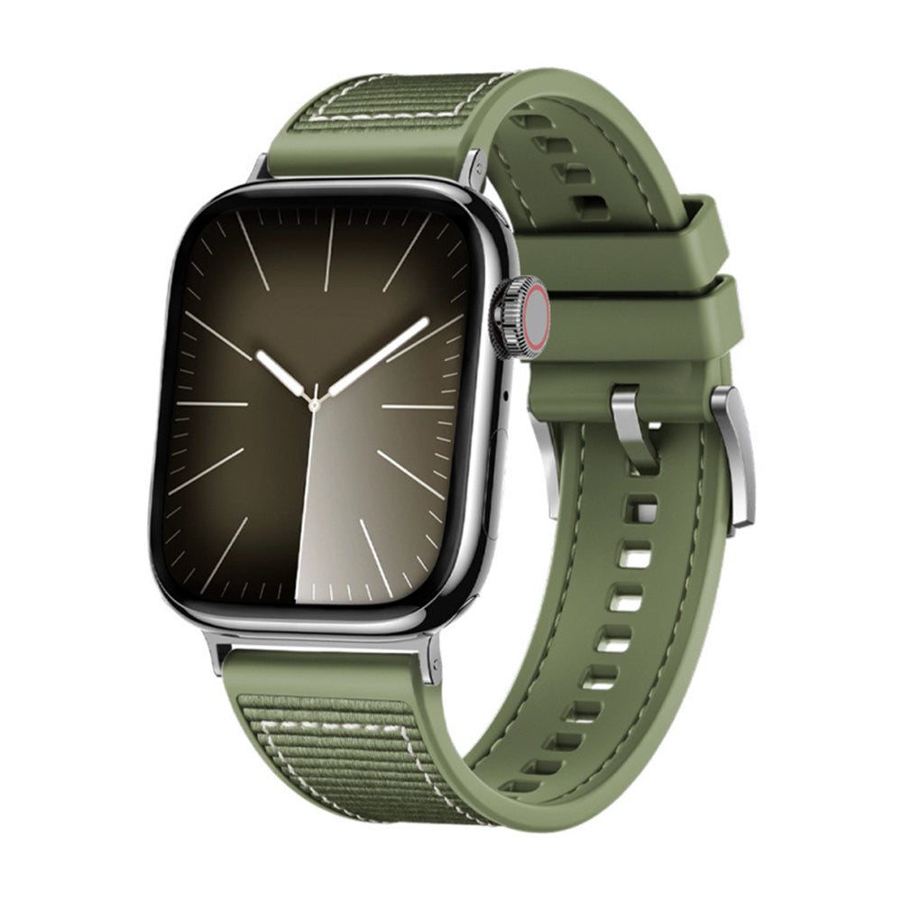 Techsuit W051 -ranneke Apple Watch 42mm / 41mm / 40mm / 38mm -sarjalle, Vihreä