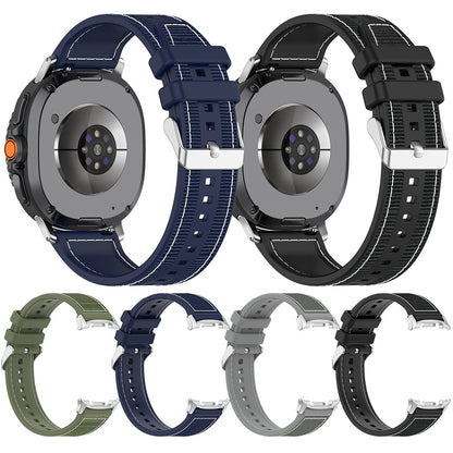 Techsuit W051 -ranneke Samsung Galaxy Watch 8 Classic / Watch8 44mm / Watch 8 40mm, musta