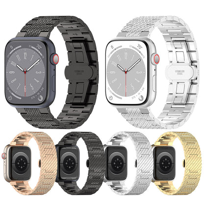 Techsuit W052 -ranneke Apple Watch 49mm / 46mm / 45mm / 44mm / 42mm -sarjalle, Kultainen