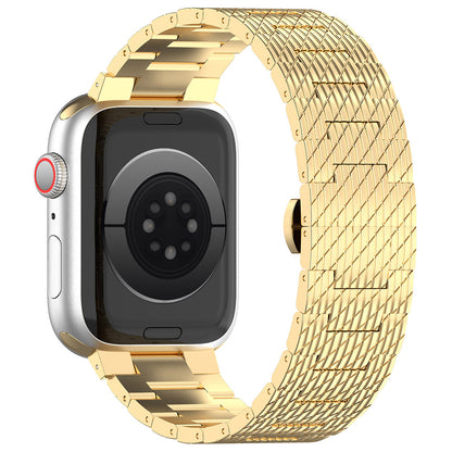 Techsuit W052 -ranneke Apple Watch 49mm / 46mm / 45mm / 44mm / 42mm -sarjalle, Kultainen