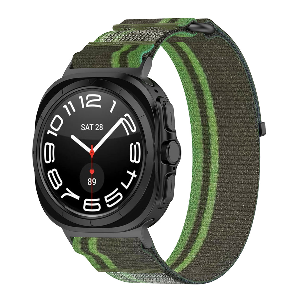 Techsuit W054 -ranneke Samsung Galaxy Watch Ultra -kelloon, Tummanvihreä Harmaa