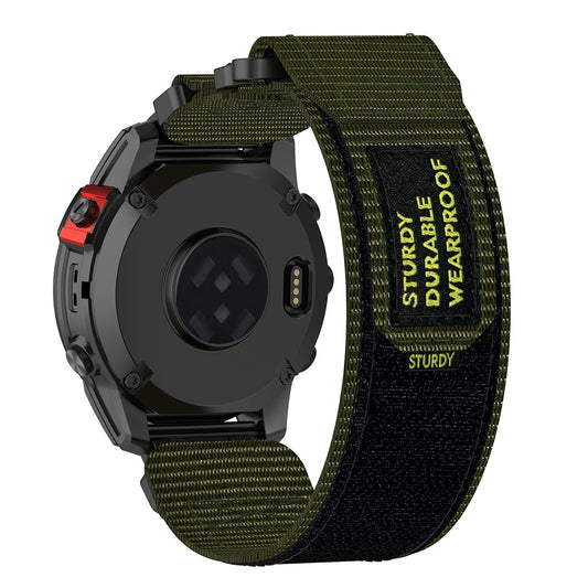 Techsuit W057 -ranneke Garmin Watch Fenix / Forerunner -sarjoille, 22mm, Vihreä