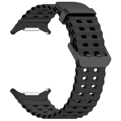 Techsuit W062 -ranneke Samsung Galaxy Watch Ultra -kelloon, Musta