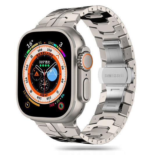 Techsuit W063 -ranneke Apple Watch 49mm / 46mm / 45mm / 44mm / 42mm -sarjoille, Harmaa