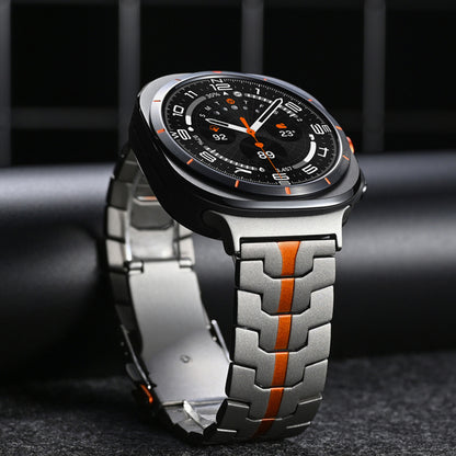 Techsuit W063 -ranneke Samsung Galaxy Watch Ultra -kelloon, Oranssi