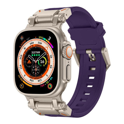 Techsuit W064 -ranneke Apple Watch 49mm / 46mm / 45mm / 44mm / 42mm -sarjoille, Hopeanvioletti