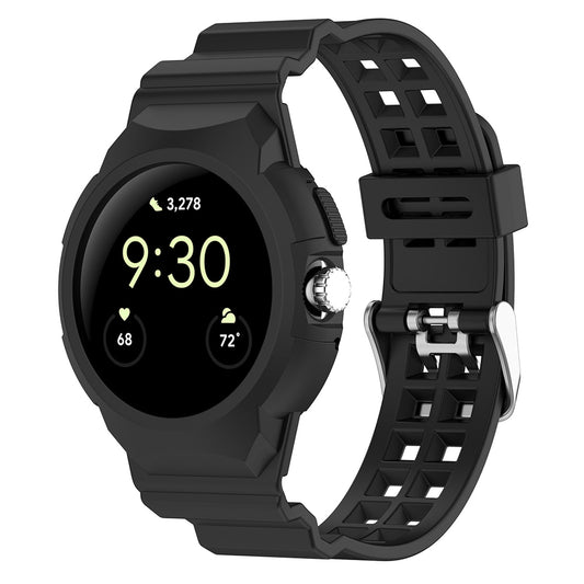 Techsuit W065 -ranneke Google Pixel Watch 3 41mm / Watch 2 / Watch, Musta
