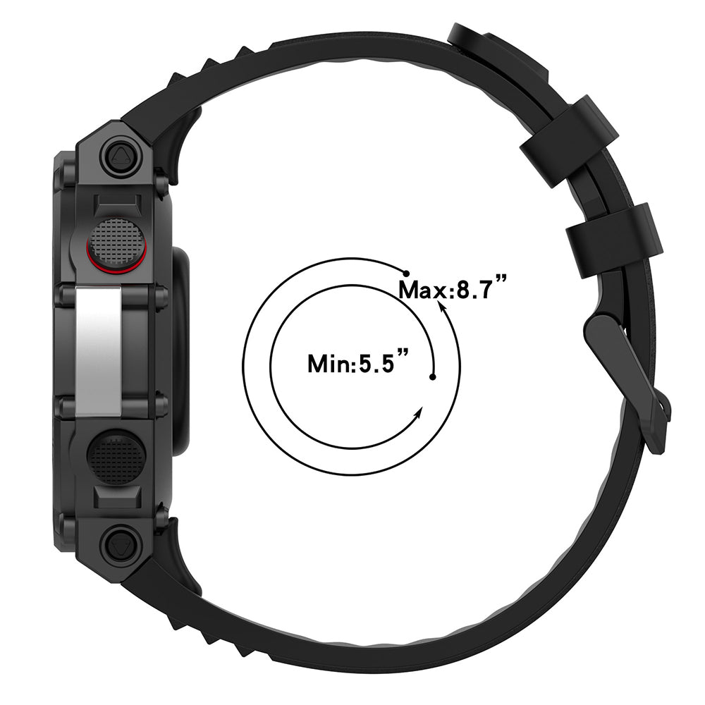 Techsuit W067 -ranneke Amazfit T-Rex 2:lle, Tummanvihreä
