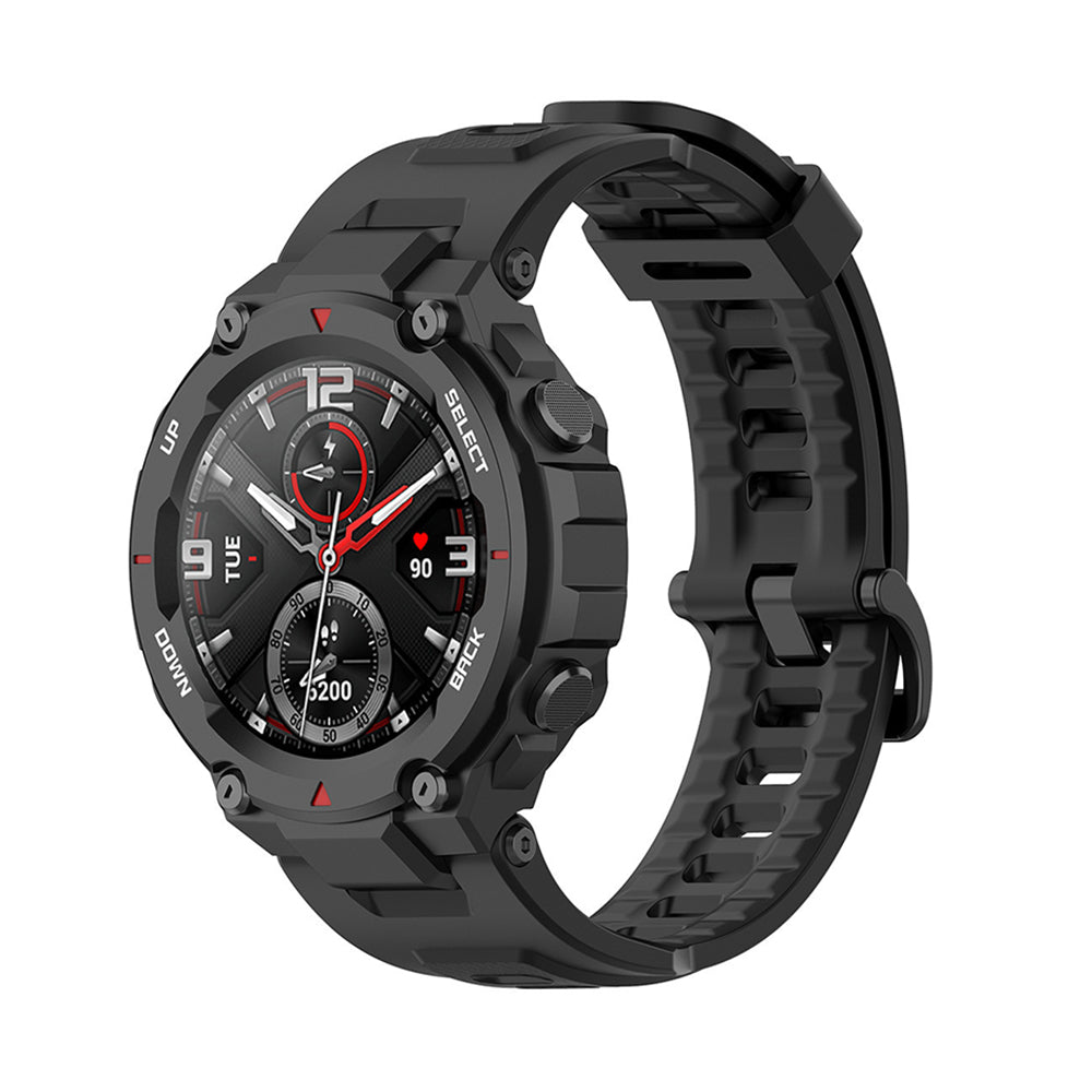 Techsuit W067 -ranneke Amazfit T-Rex Pro / T-Rex, Musta