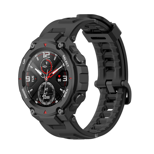 Techsuit W067 -ranneke Amazfit T-Rex Pro / T-Rex, Musta