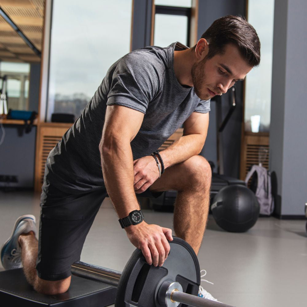 Techsuit W068 -ranneke Samsung Galaxy Watch Ultra -kelloon, Oranssi Musta