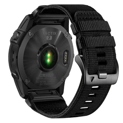Techsuit W070 -ranneke Garmin Instinct / Approach / Fenix -kellomallistolle, 20mm, Musta