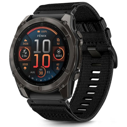 Techsuit W070 -ranneke Garmin Watch Fenix Series -kelloille, 26mm, Musta
