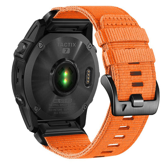 Techsuit W070 -ranneke Garmin Watch Fenix Series -kelloille, 26mm, oranssi