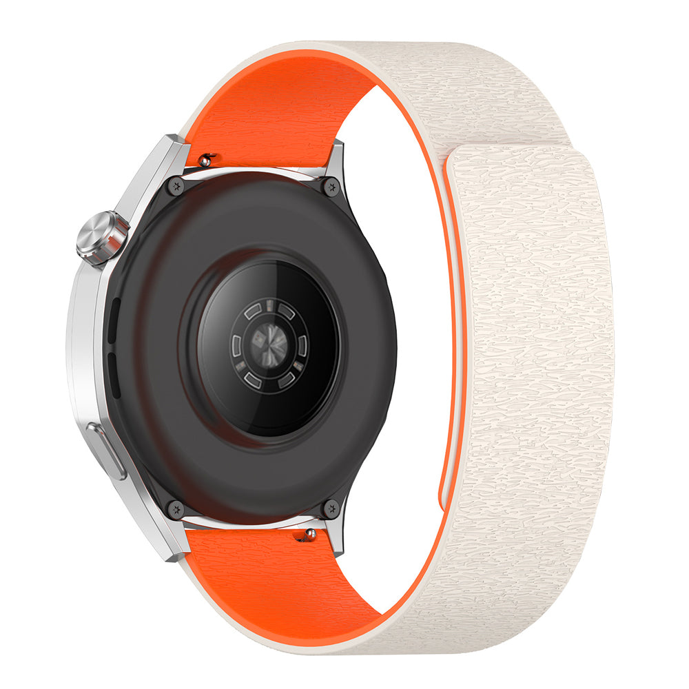 Techsuit W074 -ranneke Samsung Galaxy Watch Series -kelloille, 22mm, musta-oranssi