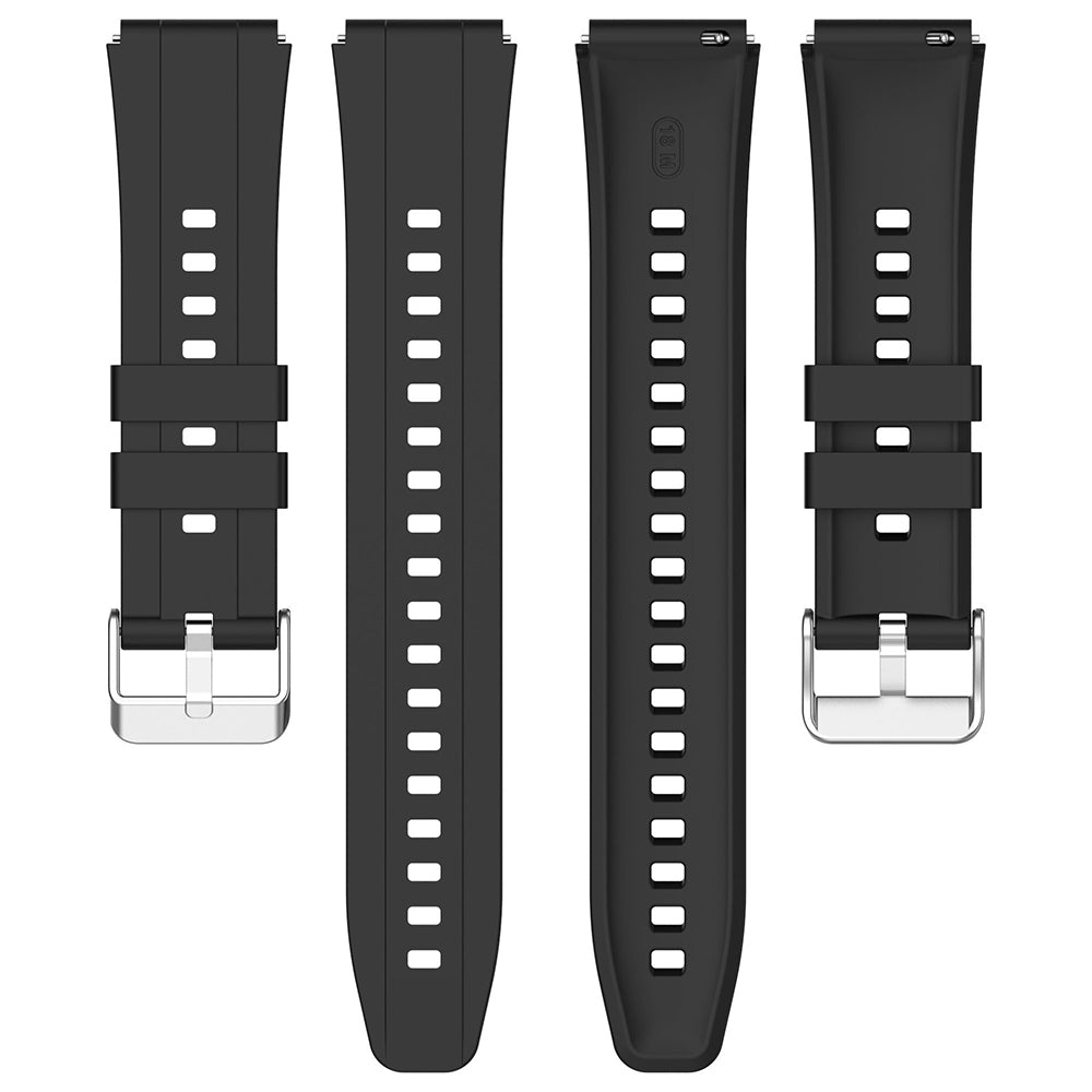 Techsuit W075 -ranneke Huawei Watch / Garmin Watch Series, 18mm, Musta