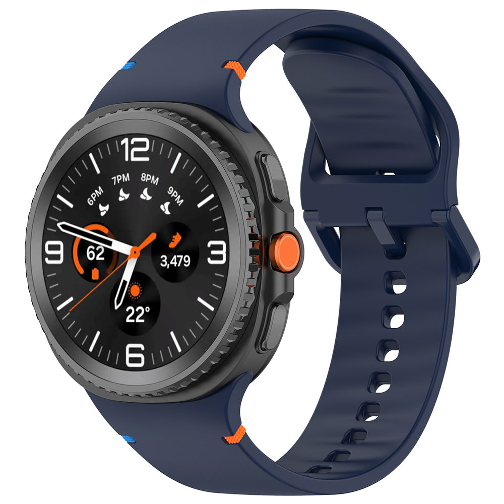 Techsuit W079 -ranneke Samsung Galaxy Watch 8 Classic / Watch8 44mm / Watch 8 40mm, laivastonsininen