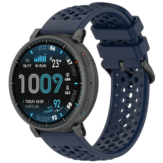 Techsuit W083 -ranneke Amazfit Watch / Samsung Watch Series, 22mm, Tummansininen