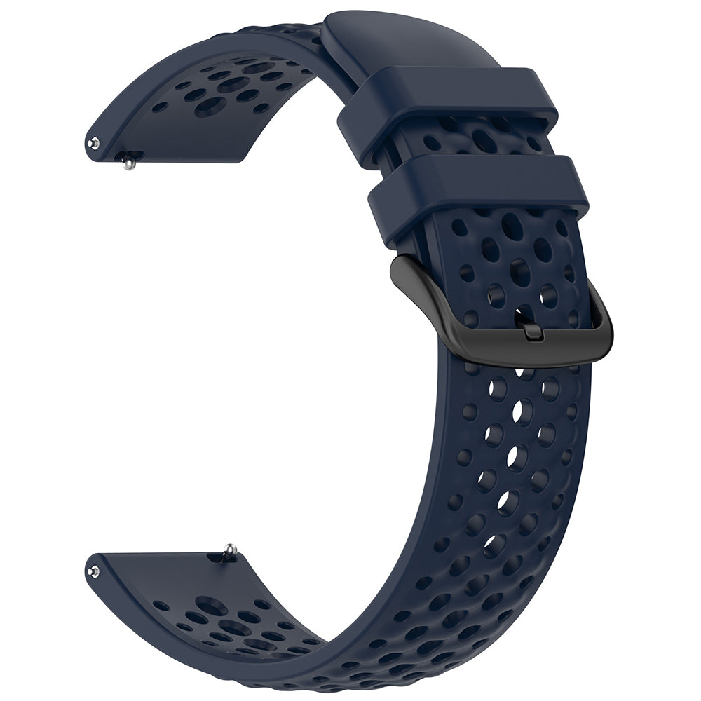 Techsuit W083 -ranneke Amazfit Watch / Samsung Watch Series, 22mm, Tummansininen
