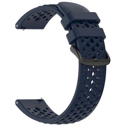 Techsuit W083 -ranneke Amazfit Watch / Samsung Watch Series, 22mm, Tummansininen