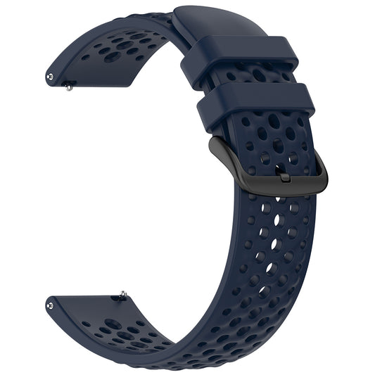 Techsuit W083 -ranneke Amazfit Watch / Samsung Watch Series, 22mm, Tummansininen