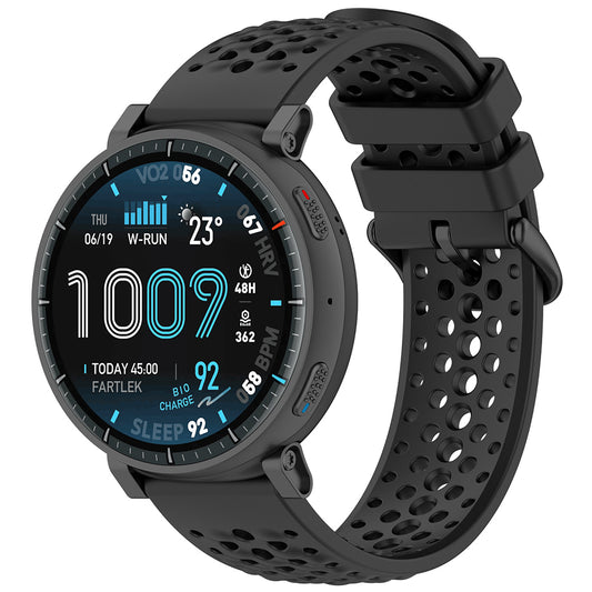 Techsuit W083 -ranneke Amazfit Watch / Samsung Watch Series, 22mm, Musta