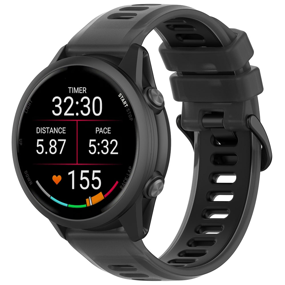 Techsuit W084 -ranneke Samsung Galaxy Watchille / Huawei Watch -sarjalle, 20 mm, musta