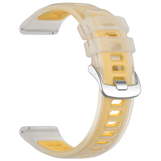 Techsuit W084 -ranneke Samsung Galaxy Watchille / Huawei Watch -sarjalle, 22 mm, keltainen