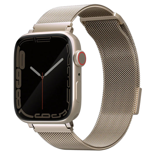 UNIQ Dante -ranneke Apple Watch 42mm / 41mm / 40mm / 38 -sarjoille, kultainen