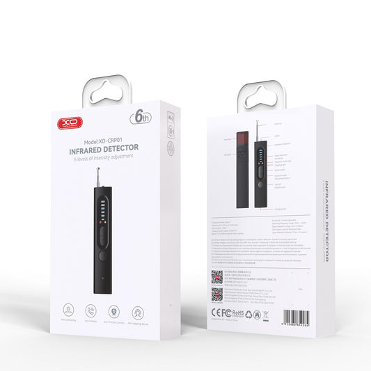 IR-detektori GSM-laitteille / piilotetuille mikrofoneille / GPS-paikantimille XO Design CRP01, Musta