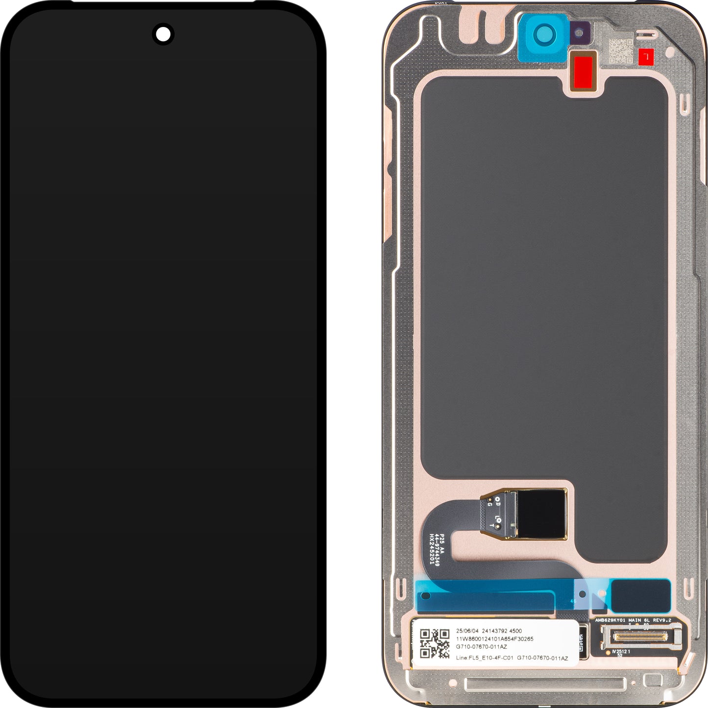 Google Pixel 10 -näyttö kosketusnäytöllä, huoltopaketti G949-01507-00