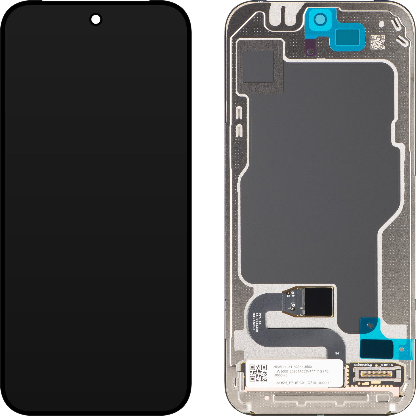 Google Pixel 10 Pro -näyttö kosketusnäytöllä, huoltopaketti G949-01418-00