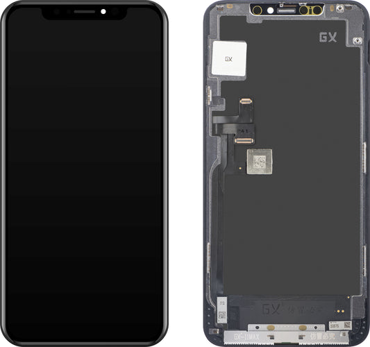 Kosketusnäyttö GX Apple iPhone 11 Pro Max -puhelimeen, kehyksellä, OLED-versio, musta
