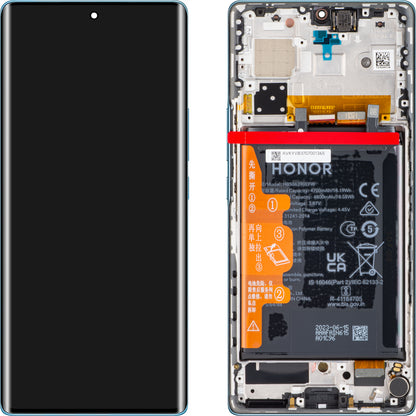 Touchscreen Display Honor 70, with Frame and Battery, Blue (Icelandic Frost), Service Pack 0235ACMJ 
