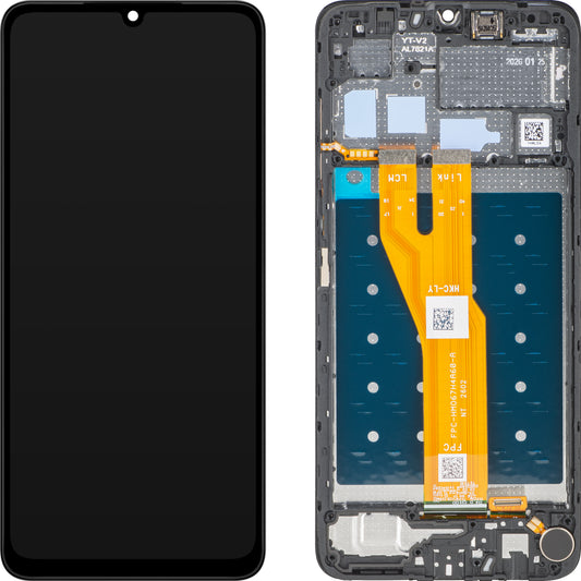 Honor X5c Plus Display with Touchscreen, with Frame, Black, Service Pack 9707ACHU