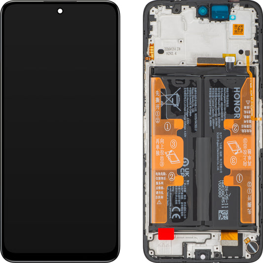 Honor 400 Smart 5G kosketusnäyttö, kehys ja akku, musta, Service Pack 0235AQSV