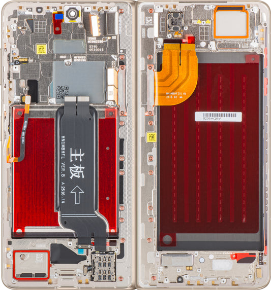 Honor Magic V5 -näyttö kosketusnäytöllä, kehyksellä, sisäosalla, valkoinen (Ivory White), Service Pack 0235AQBV