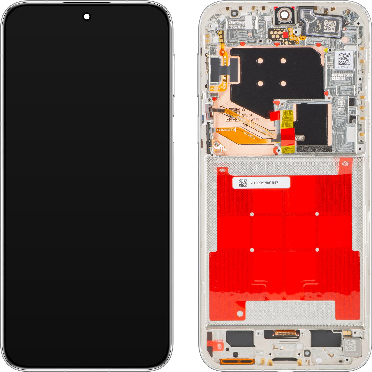 Näyttö kosketusnäytöllä Huawei Pura 80 Pro, kehyksellä, Valkoinen (Glazed White), Service Pack 02357EFD