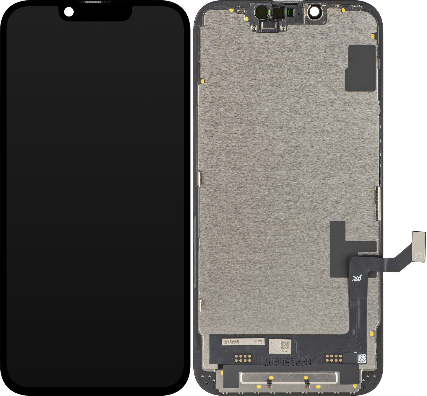 Näyttö JK kosketusnäytöllä Apple iPhone 16e:lle, kehyksellä, LCD In-Cell IC Movable -versio, Musta