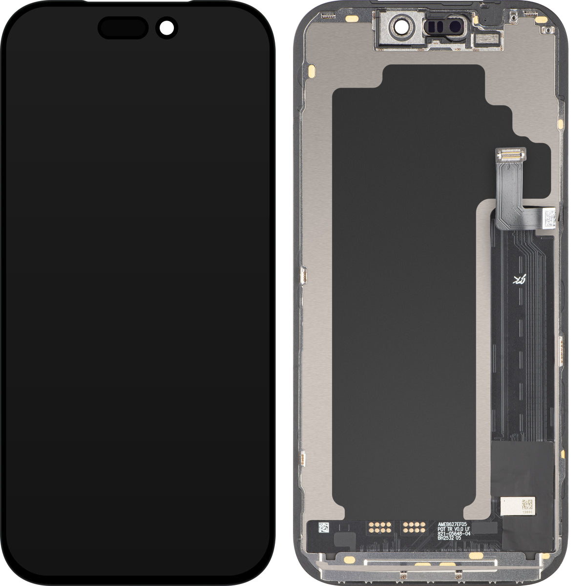 JK kosketusnäyttö Apple iPhone 17 Prolle, kehyksellä, LCD In-Cell IC siirrettävä versio, musta