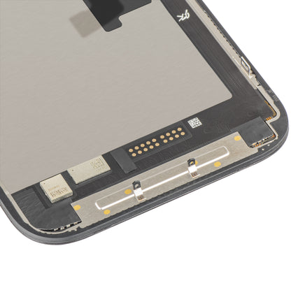 JK kosketusnäyttö Apple iPhone 16 Prolle, kehyksellä, siirrettävä In-Cell IC LCD-versio, musta
