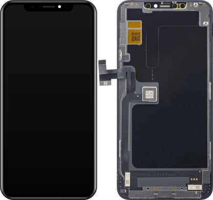 JK Kosketusnäyttö Apple iPhone 11 Pro Max -puhelimeen, kehyksellä, kennon sisäinen LCD-versio, musta