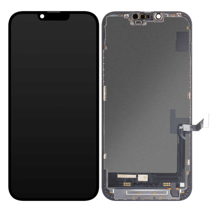 Kosketusnäytön JK Apple iPhone 14 Plus -puhelimeen, kehyksellä, LCD-kennoon asennettu versio, musta 