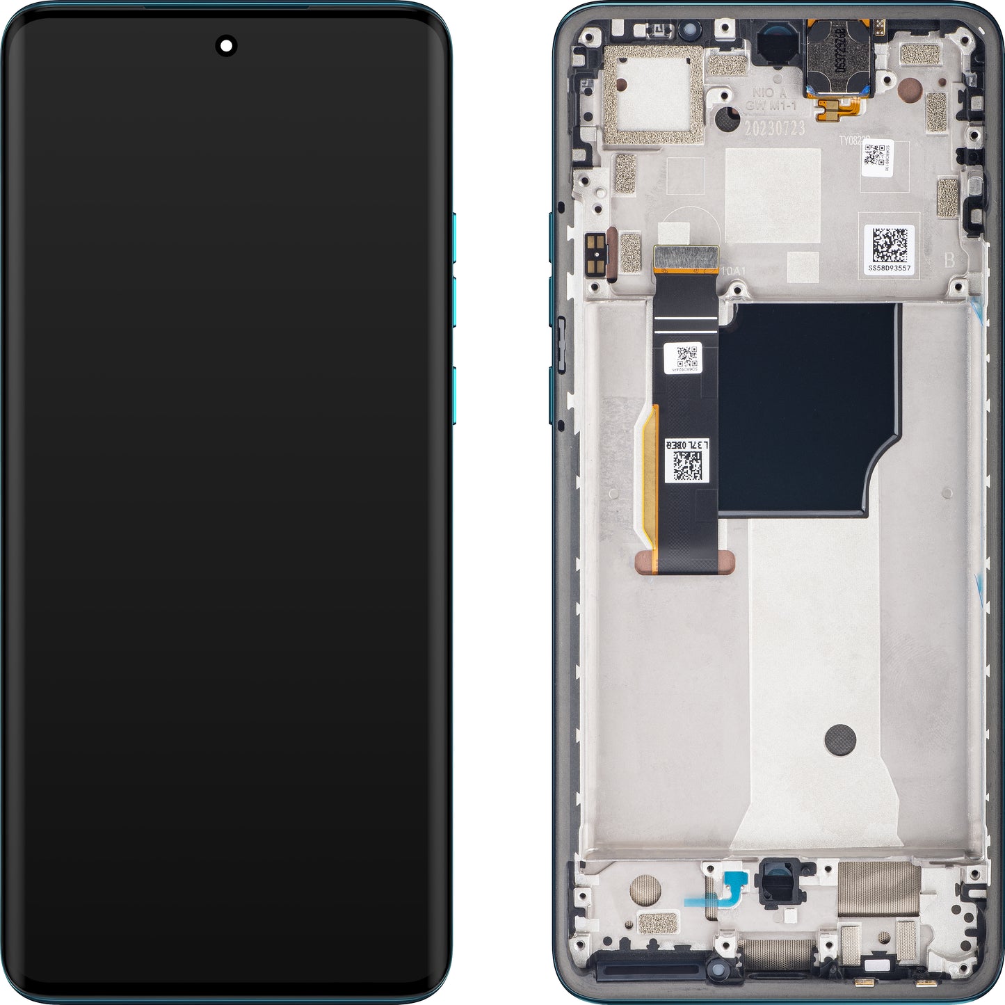 Motorola Edge 40 Neo kosketusnäyttö, kehys, versio L3, sininen (Caneel Bay), vaihto 5D68C23160