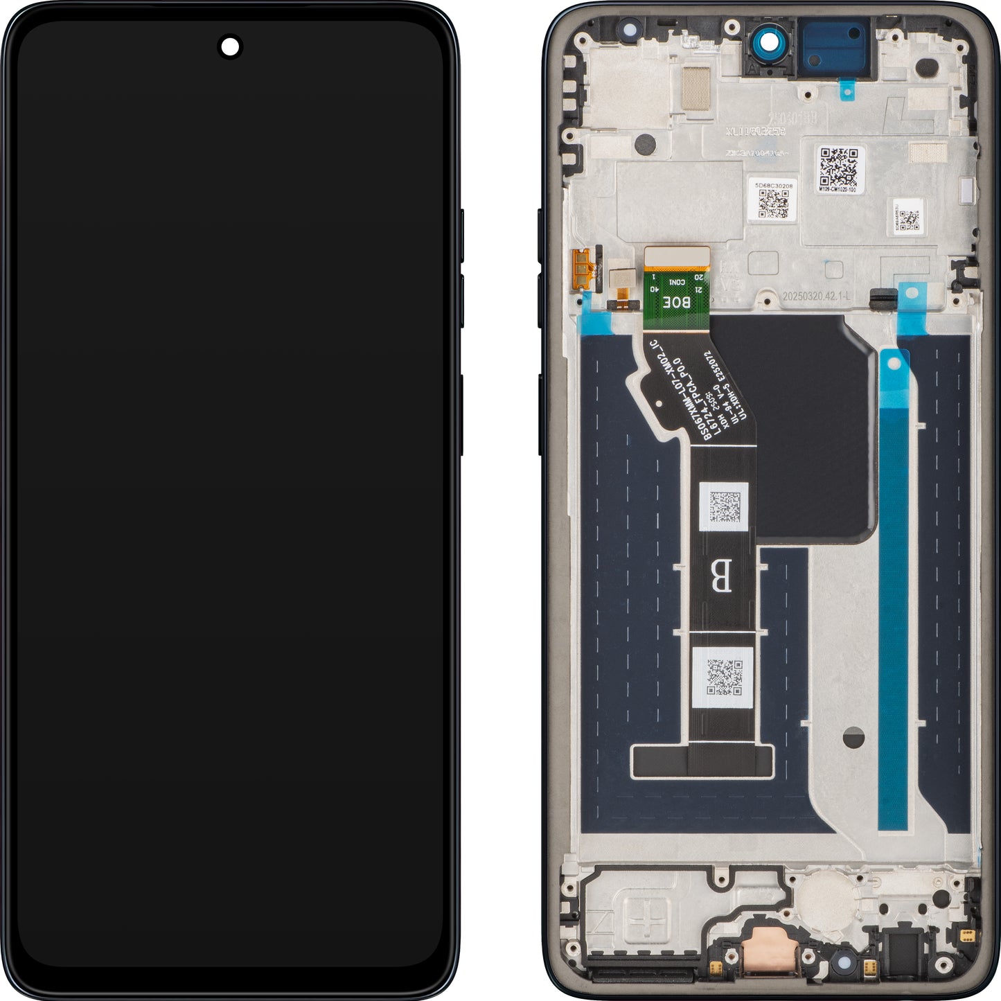 Näyttö kosketusnäytöllä Motorola Moto G56, kehyksellä, tummansininen (Black Oyster), Service Pack 5D68C30208