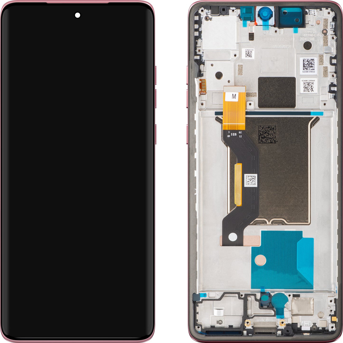 Motorola Edge 60 Fusion -näyttö kosketusnäytöllä, kehyksellä, vaaleanpunainen (Pantone Zephyr), Service Pack 5D68C29880